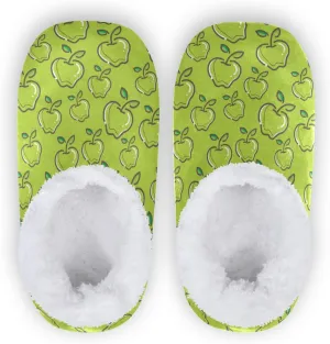 Winter House Slippers for Women/Men with Flowers Bouquets Element Cozy Fleece Slippers