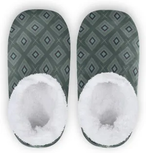 Winter House Slippers for Women/Men with Red Flower Background Element Cozy Fleece Slippers