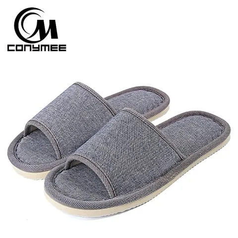 Winter Men Home Indoor Slippers Flip Flops Soft Plush Warm Casual House Shoes Sandals Male Anti Skid Furry Bedroom Slippers Shoe