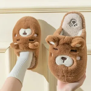 Winter Warm Plush Cotton Indoor Funny Fuzzy Floor House Slipper