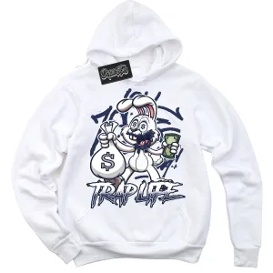 Wolf Grey Midnight Navy 1s Sneaker Hoodie Trap Rabbit Graphic