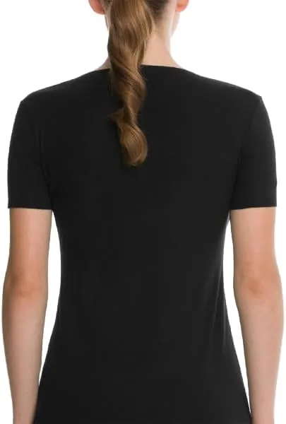 Wolford Jersey Top Short Sleeves for Women Elegant Round Neck T-Shirt with Flat Bonded Seams and Minimalist Design