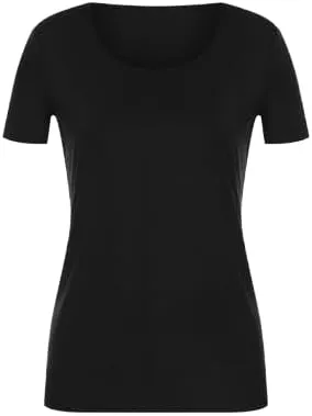 Wolford Jersey Top Short Sleeves for Women Elegant Round Neck T-Shirt with Flat Bonded Seams and Minimalist Design