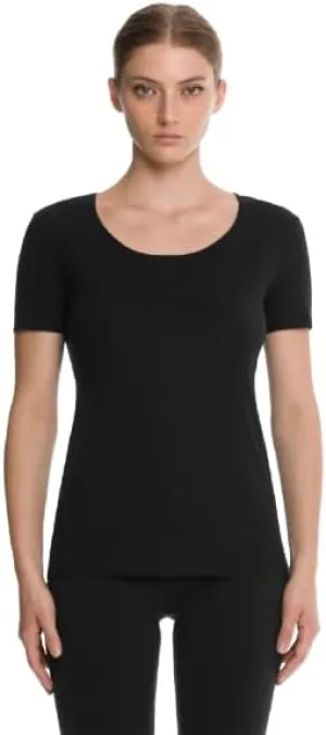 Wolford Jersey Top Short Sleeves for Women Elegant Round Neck T-Shirt with Flat Bonded Seams and Minimalist Design