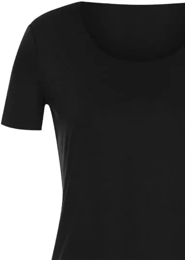 Wolford Jersey Top Short Sleeves for Women Elegant Round Neck T-Shirt with Flat Bonded Seams and Minimalist Design