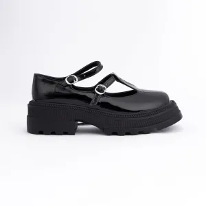 Women Black Verne Chunky Ballerina
