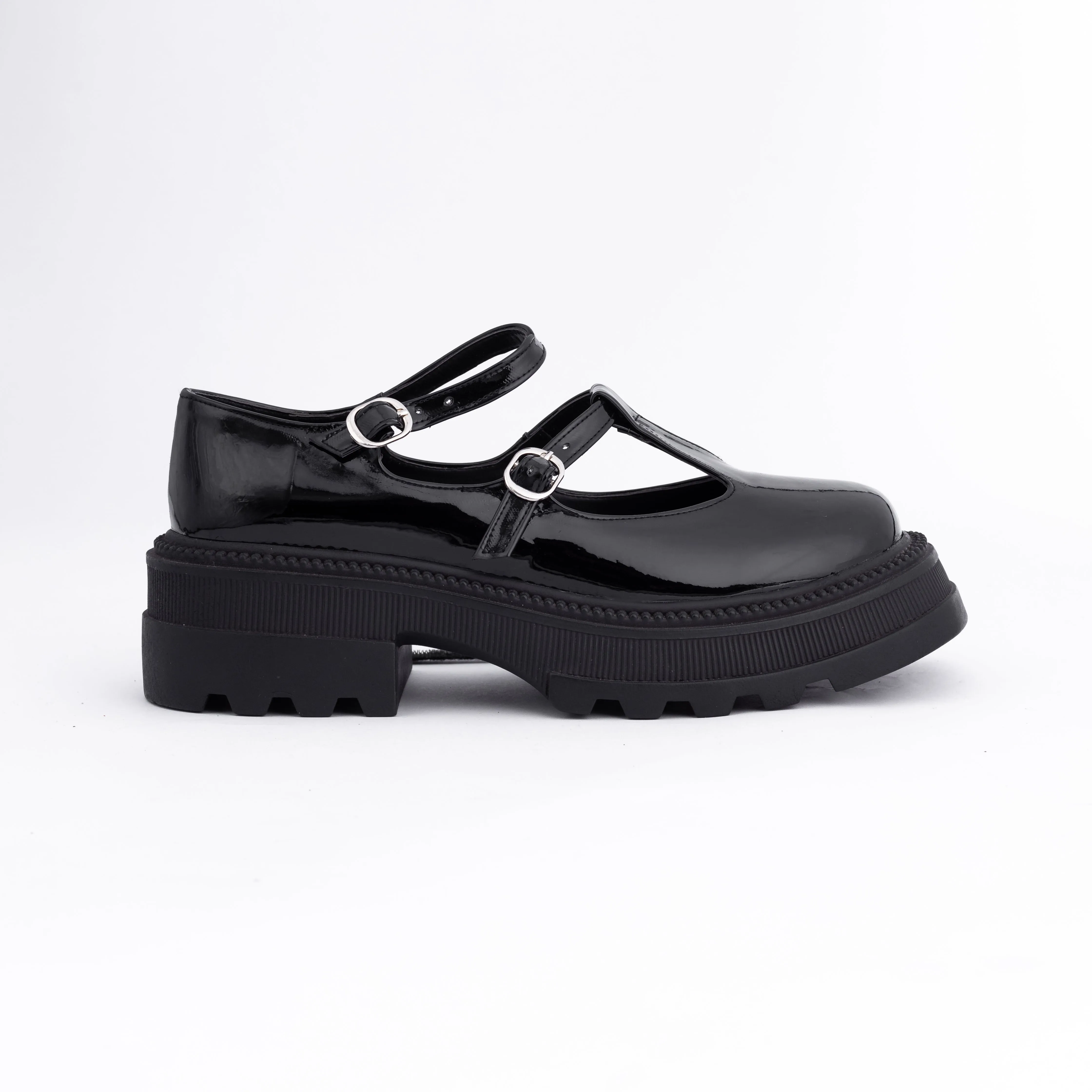Women Black Verne Chunky Ballerina