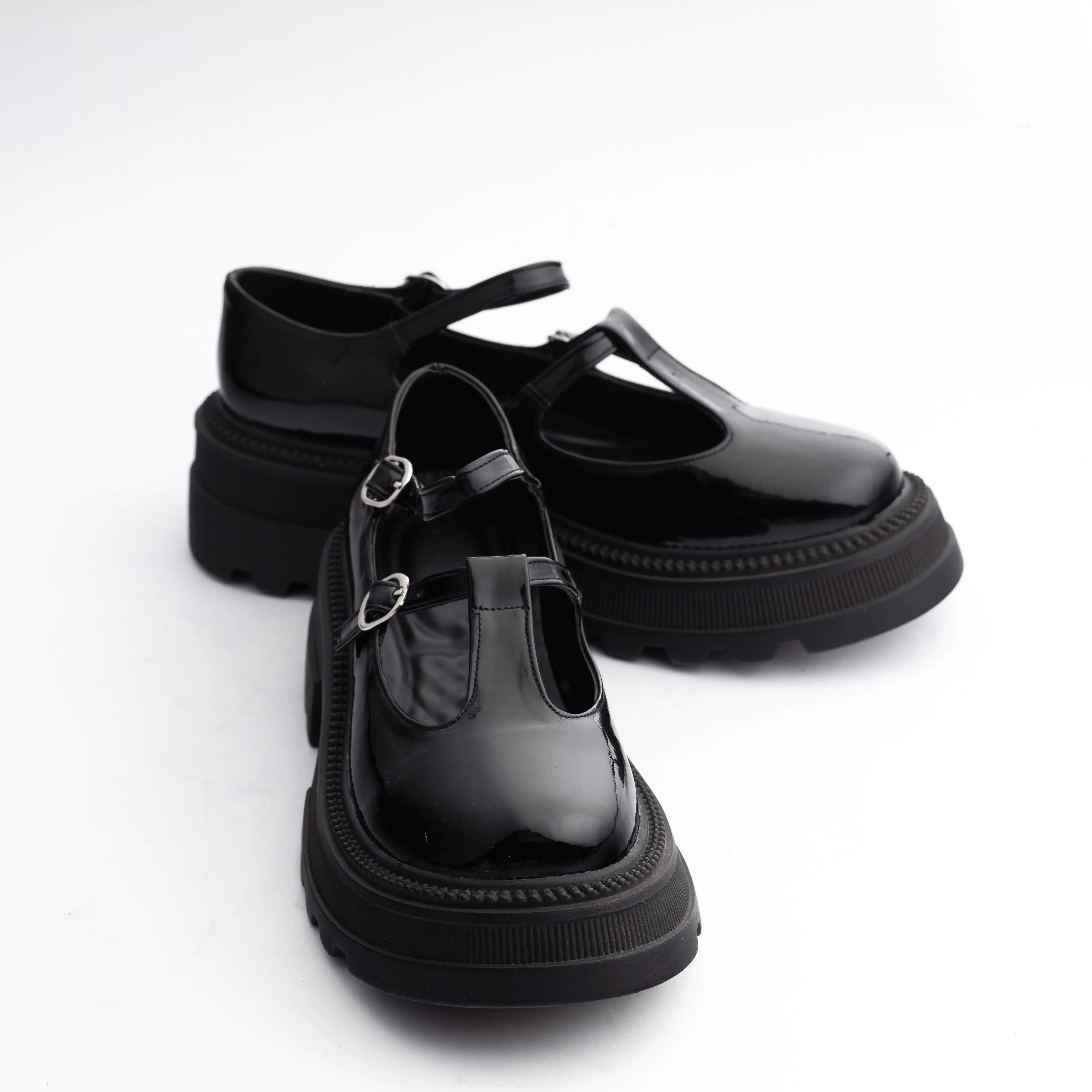 Women Black Verne Chunky Ballerina