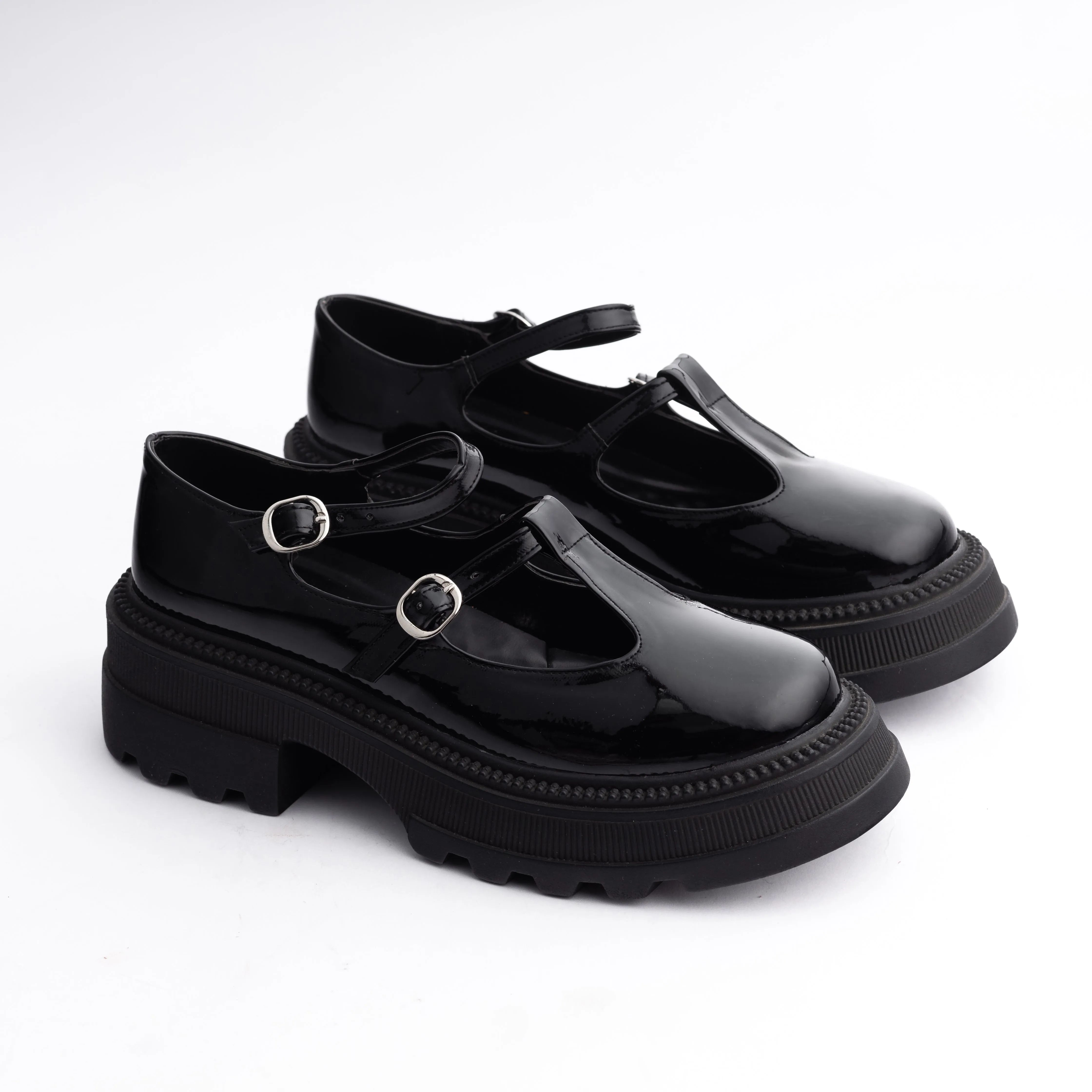 Women Black Verne Chunky Ballerina