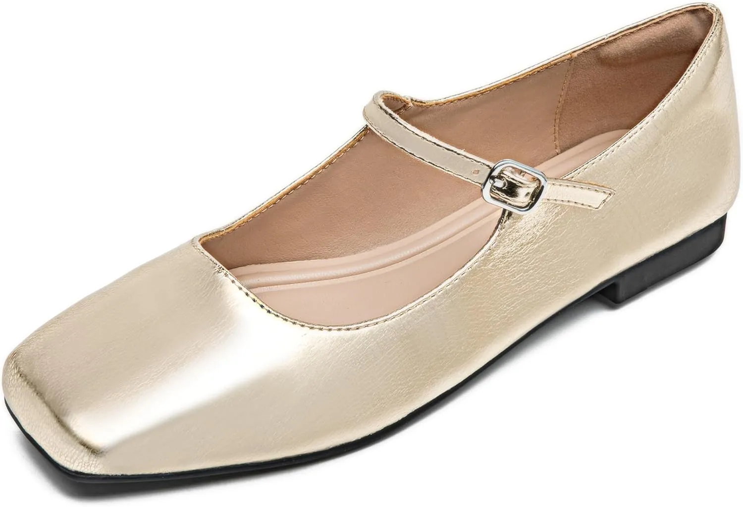 Women Mary Jane Shoes,Slip On Ankle Strap Dress Flat Shoes