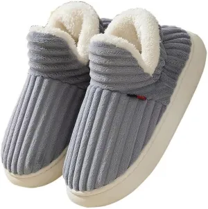 Women Men Non Slip Solid Warm Cotton Shoes for Indoor Home Walking