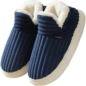 Women Men Non Slip Solid Warm Cotton Shoes for Indoor Home Walking