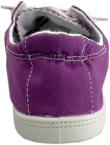 Women Slip-On Linen Canvas Lace-Up Fashion Sneaker