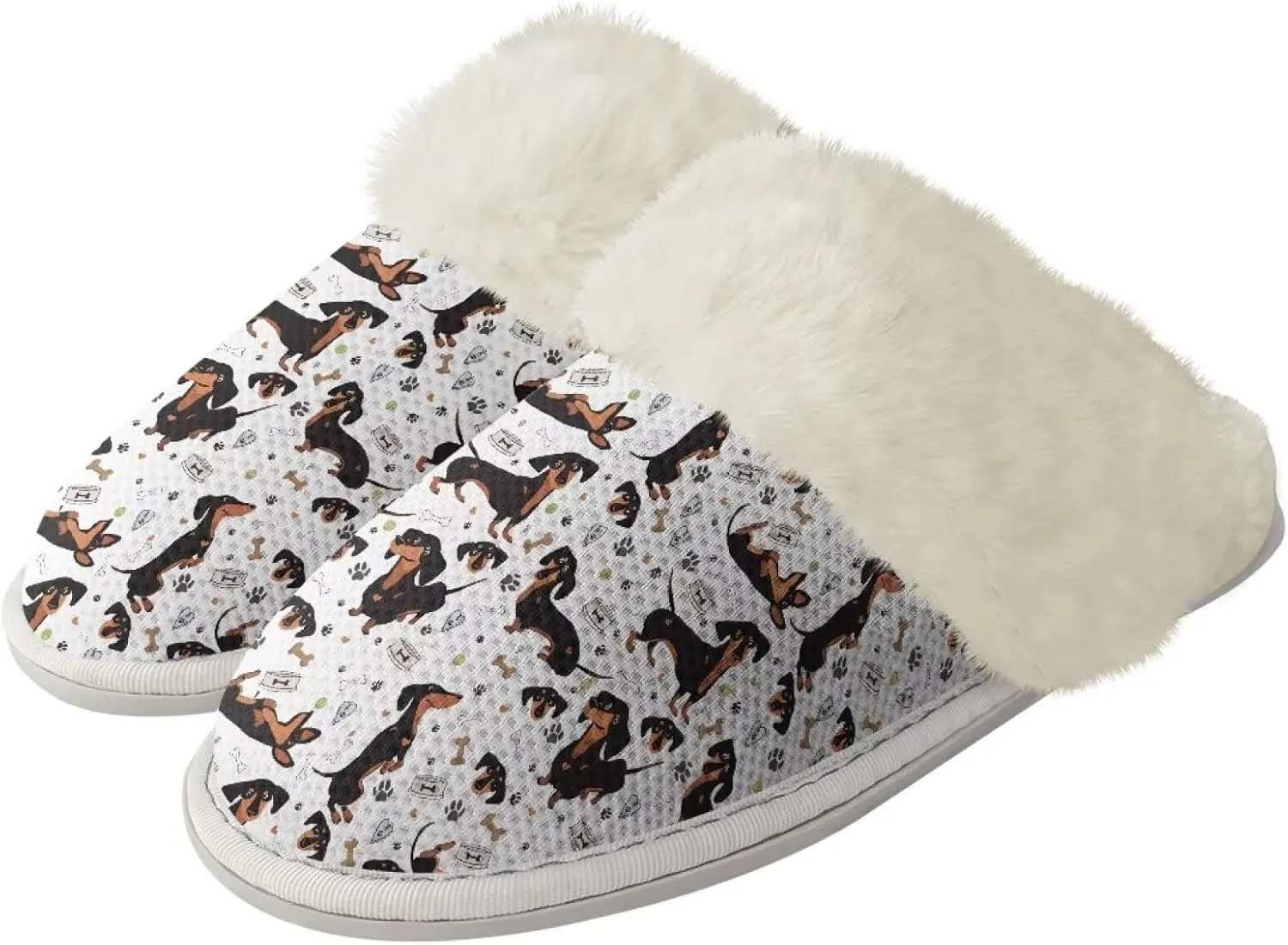 Women's Fuzzy Memory Foam Slippers Fully Fur Lined bedroom House Slippers Closed Toe Plush Warm Slip-on Indoor Shoes