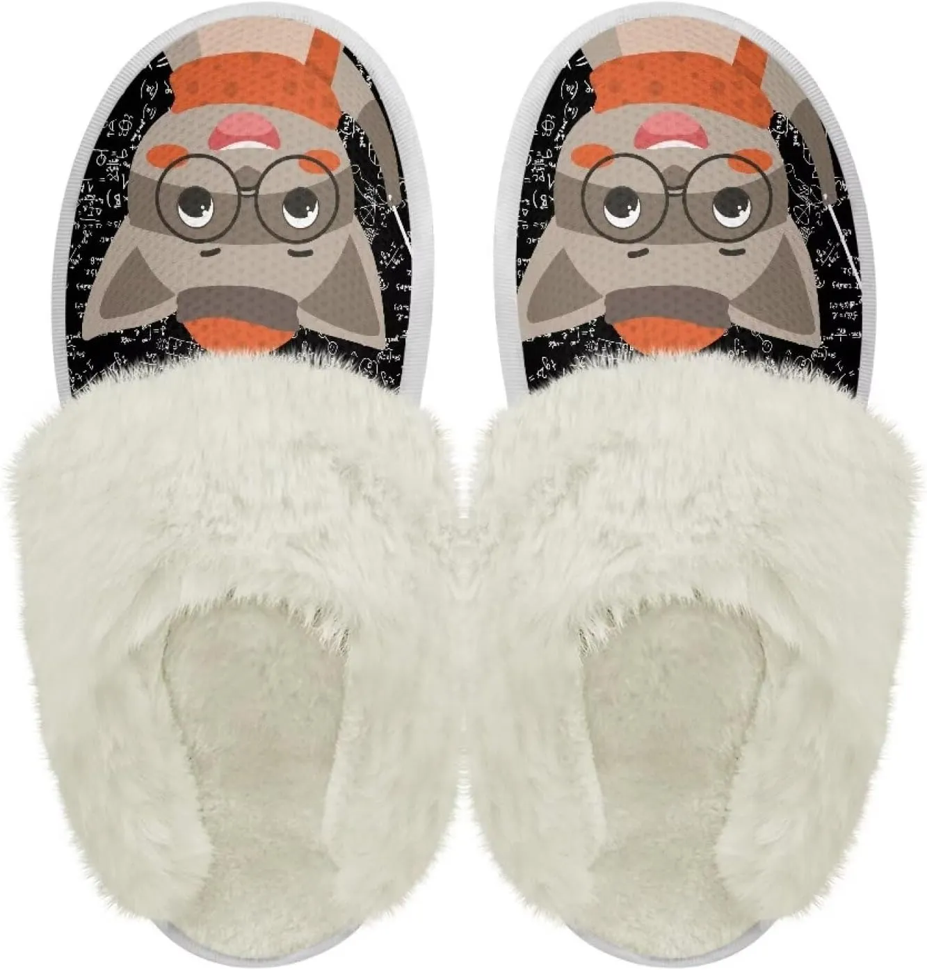 Women's Fuzzy Slip On Slippers Warm Cozy Soft Plush Slippers Lightweight Winter Fluffy Non Slip Indoor House Shoes Size 5-10