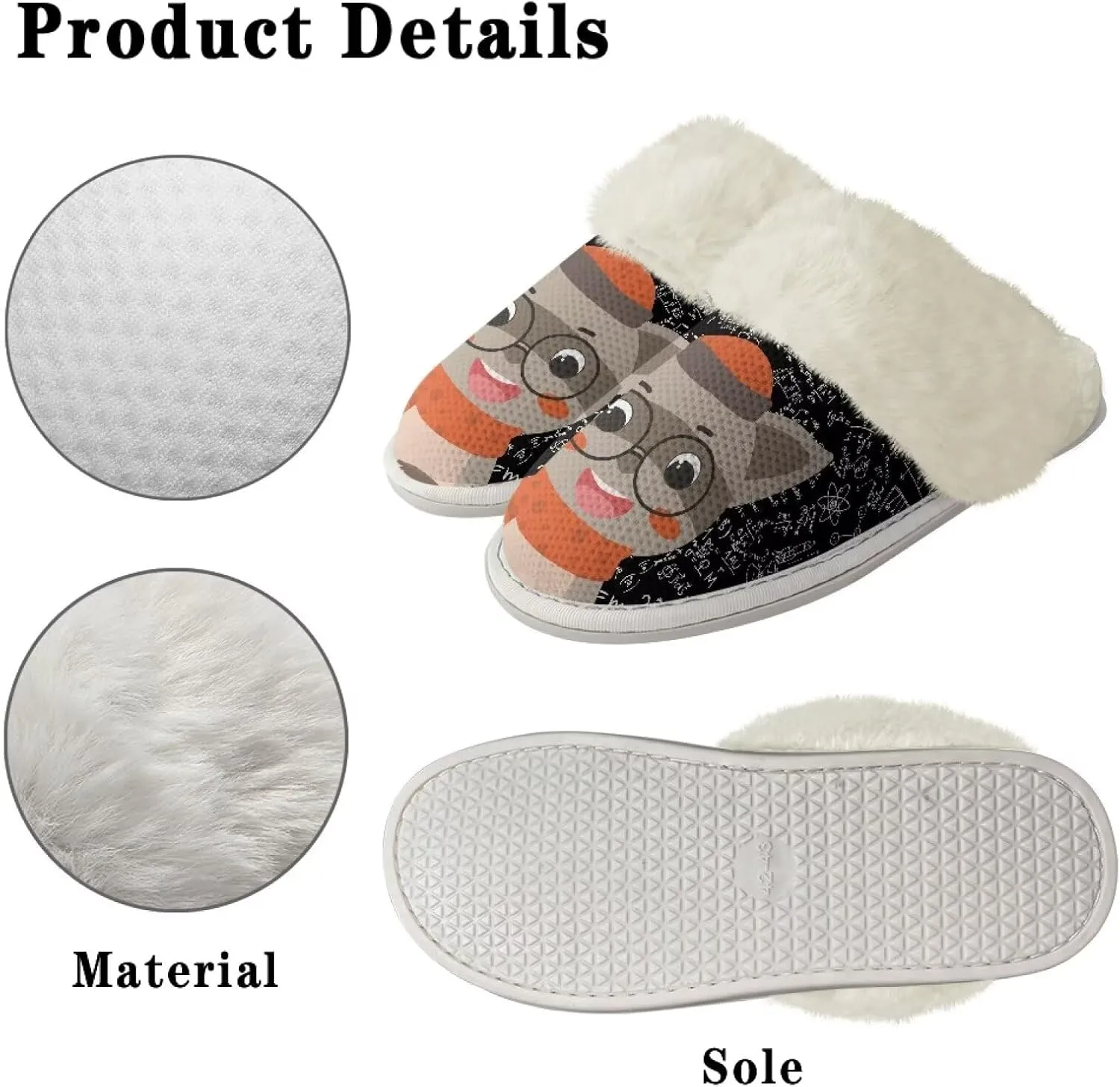 Women's Fuzzy Slip On Slippers Warm Cozy Soft Plush Slippers Lightweight Winter Fluffy Non Slip Indoor House Shoes Size 5-10