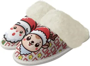 Women's Fuzzy Slippers Cozy Soft Indoor House Shoes with Anti-Skid Sole, Memory Foam Slippers Mens Slip On Shoes