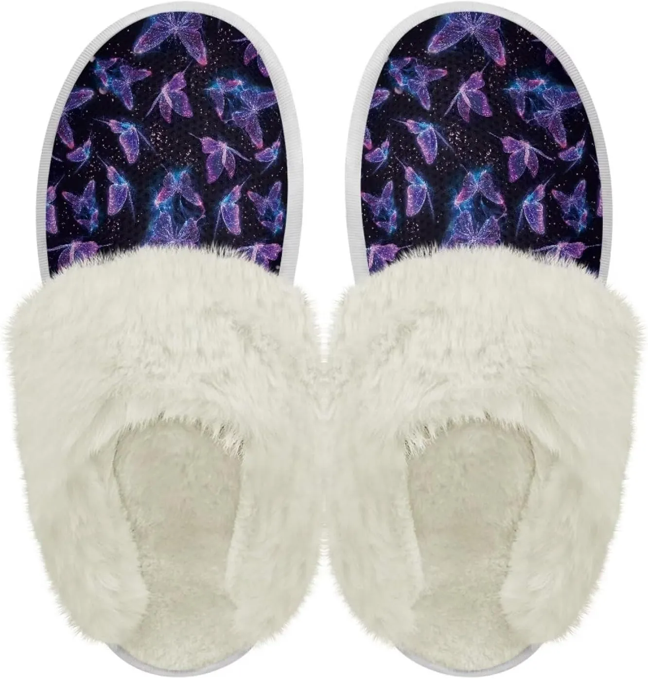 Women's Fuzzy Slippers Fluffy Winter Warm House Shoes Comfort Non Slip Soft Plush Slippers Indoor and Outdoor US 5-10