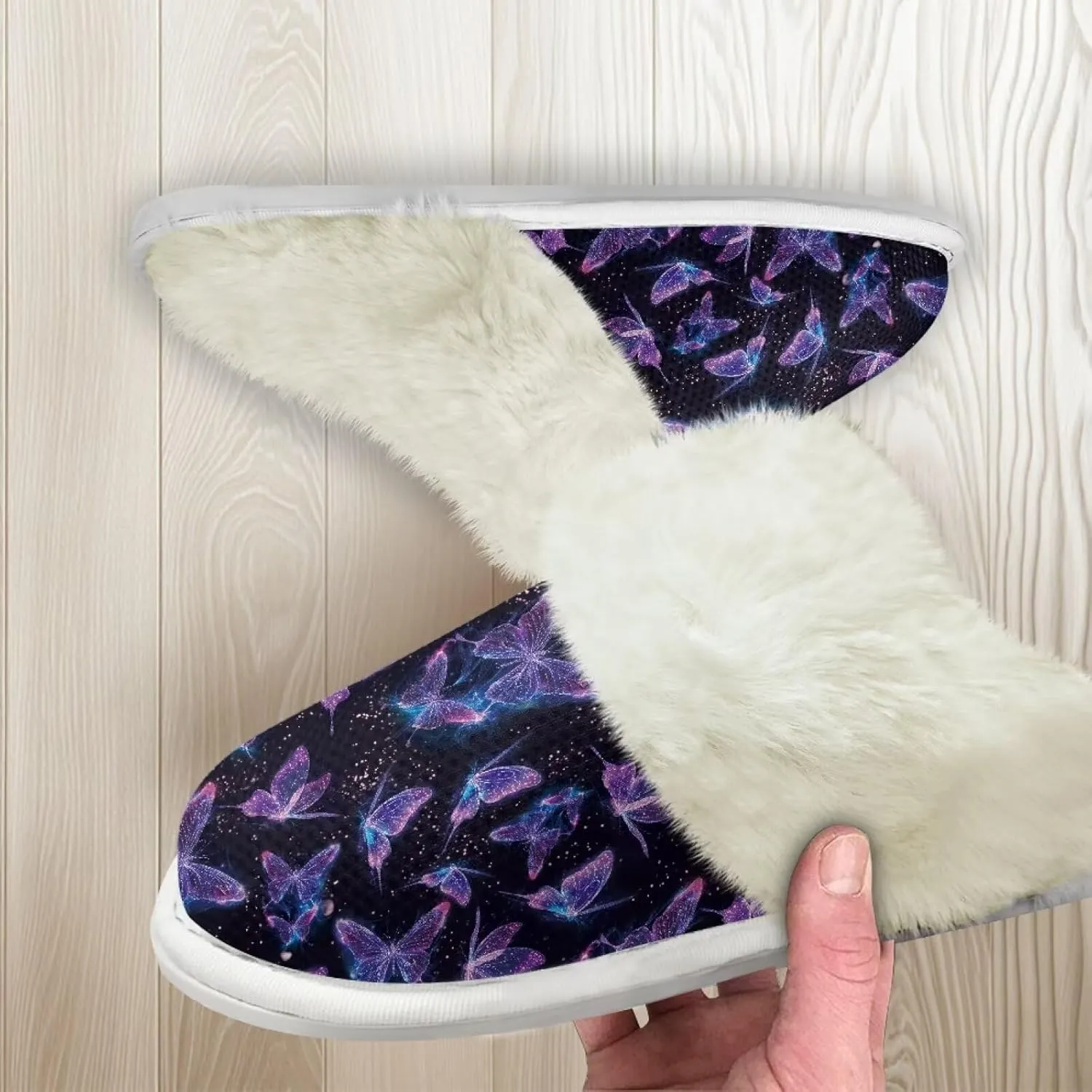 Women's Fuzzy Slippers Fluffy Winter Warm House Shoes Comfort Non Slip Soft Plush Slippers Indoor and Outdoor US 5-10
