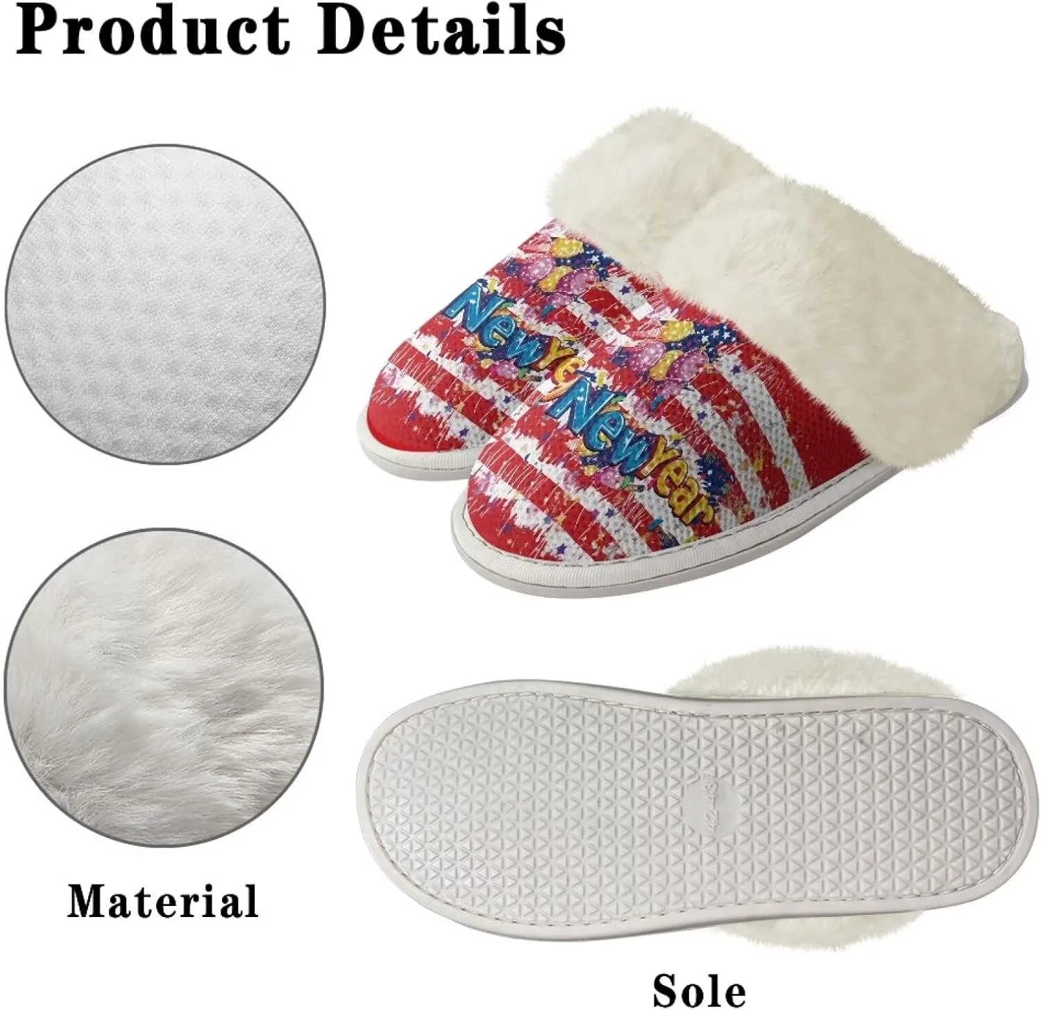Women's Fuzzy Slippers Fluffy Winter Warm House Shoes Comfort Non Slip Soft Plush Slippers Indoor and Outdoor US 5-10