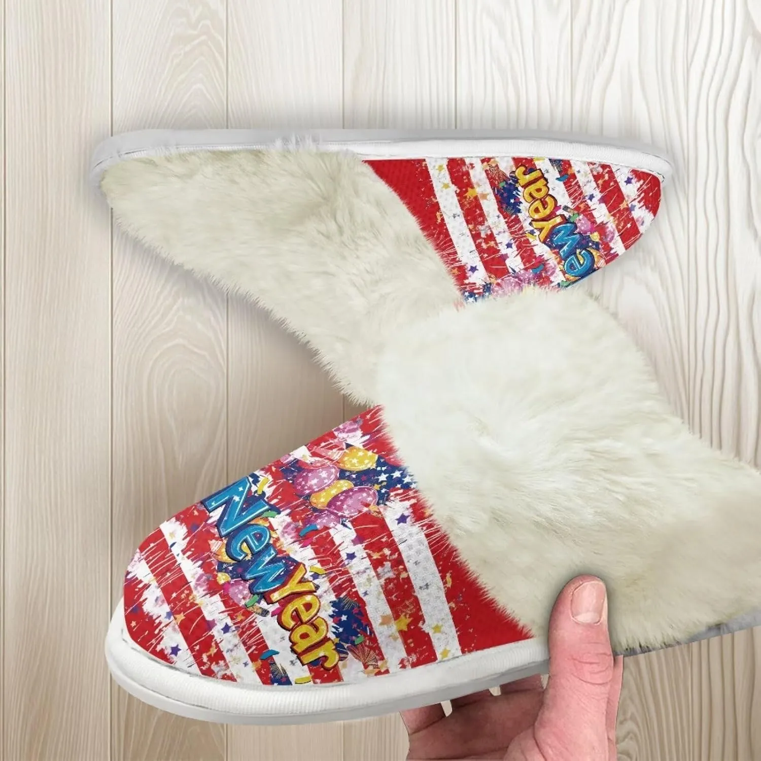 Women's Fuzzy Slippers Fluffy Winter Warm House Shoes Comfort Non Slip Soft Plush Slippers Indoor and Outdoor US 5-10