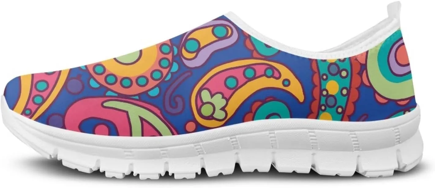 Women's Loafers Slip On Slip Shoe Casual Walking Shoes Non Slip Work Shoes Mesh Athletic Sneakers White Sole