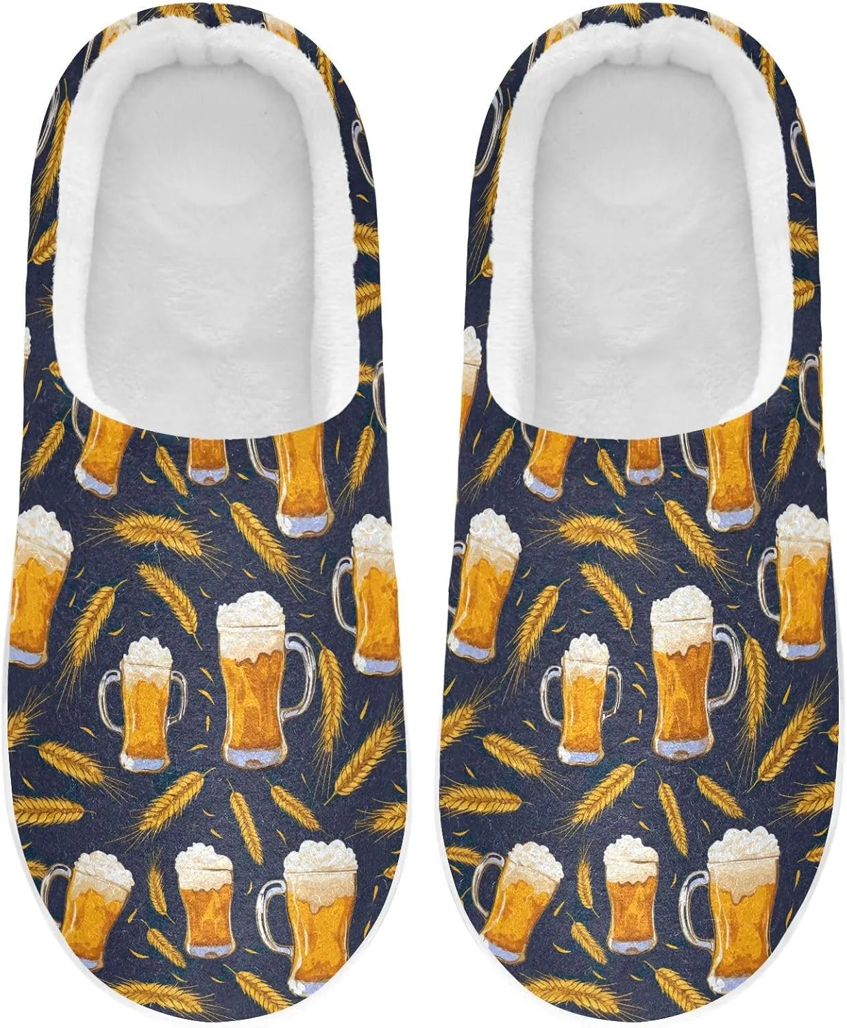 Women's Men's Slippers Memory Foam Fluffy Fuzzy Slipper Fleece Comfy Warm Slip On Winter Bedroom House Shoes for Outdoor Indoor Travel