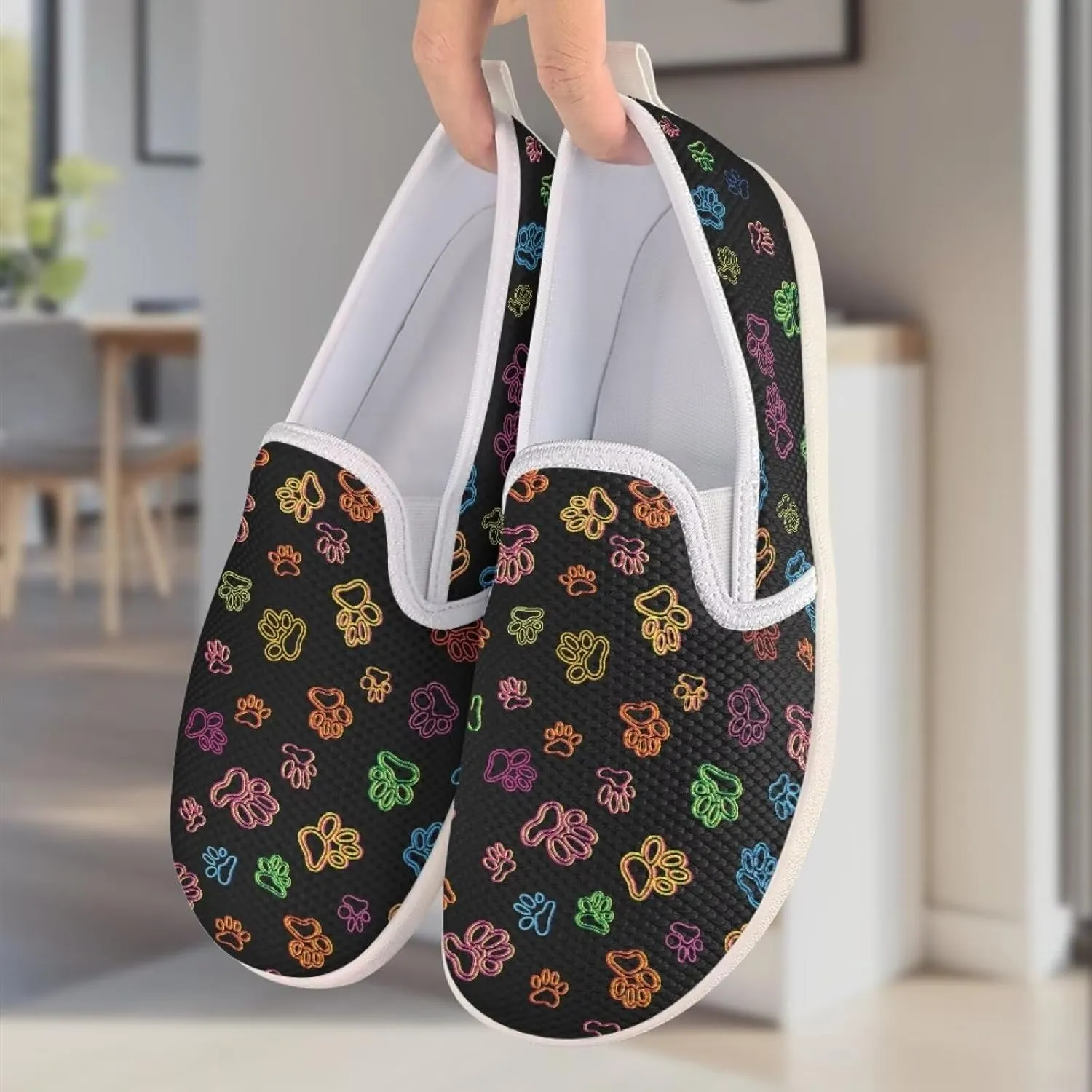 Women's Mesh Flats Shoes Slip On Casual Loafers Comfort Lightweight Travel Walking Shoes Non Slip Driving Shoes US 6-11