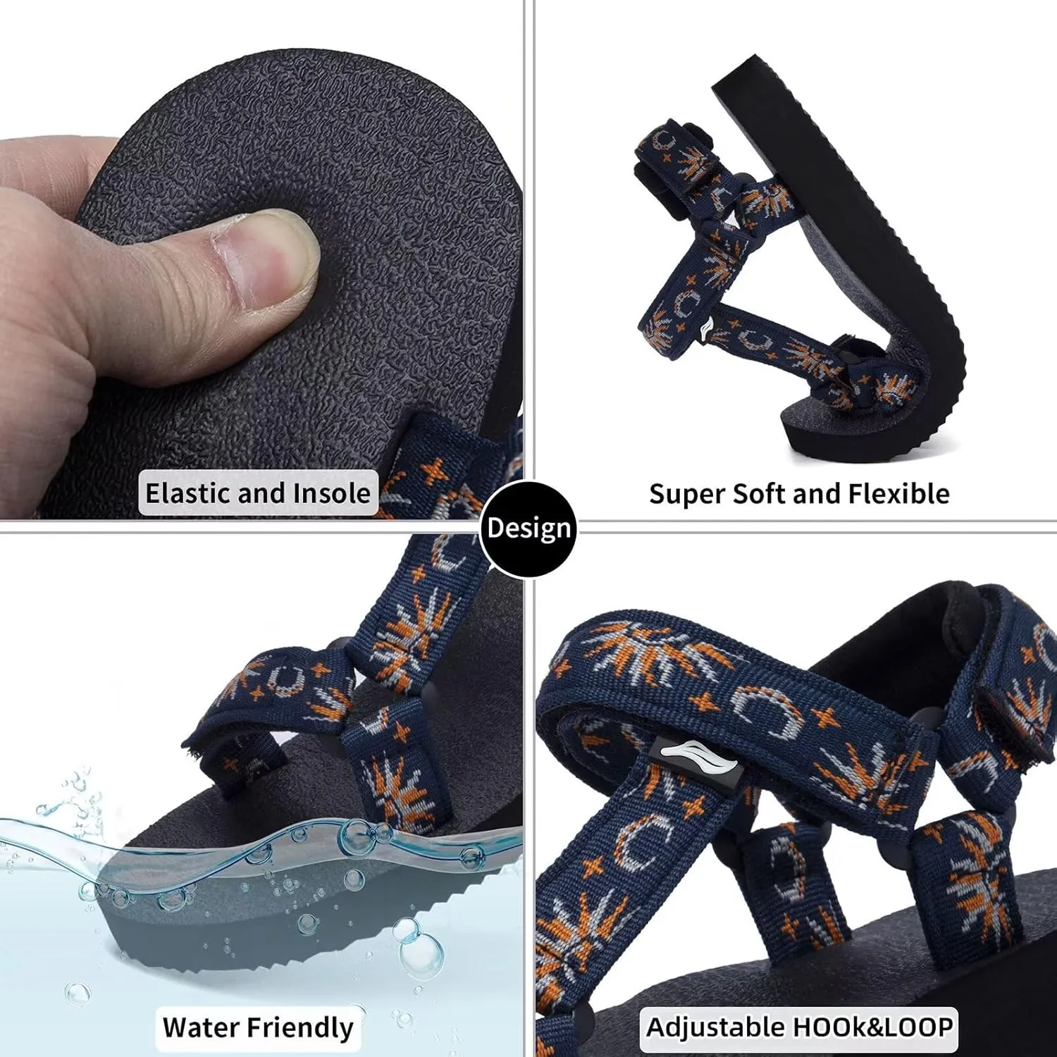 Women's Original Sport Sandals Hiking Sandals with Arch Support Yoga Mat Insole Light Weight Outdoor Water Shoes