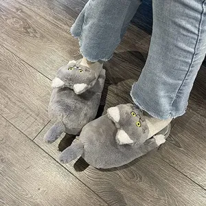 Women's Plush Cat Slippers