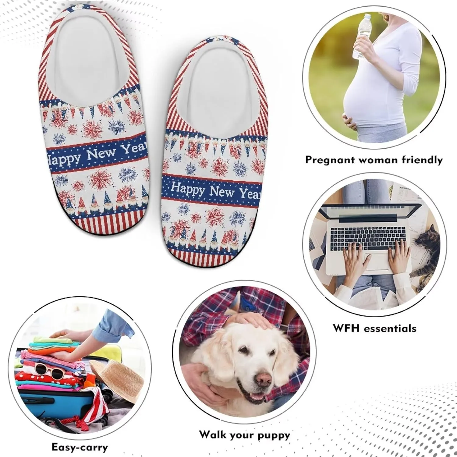 Womens Soft Plush Slippers Winter Fluffy Fuzzy Shoes Keep Warm Non Slip Household Shoes Indoor Cotton Slippers US 4-12