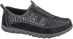 Womens/Ladies Suede Extra Wide Trainers