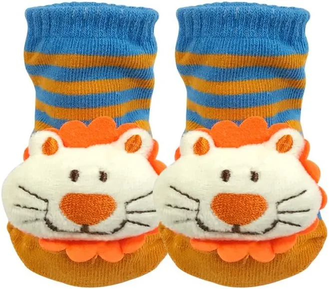 Wrapables® Cute 3D Cartoon Anti-Skid Baby Booties Sock Slipper Shoes (Set of 6)