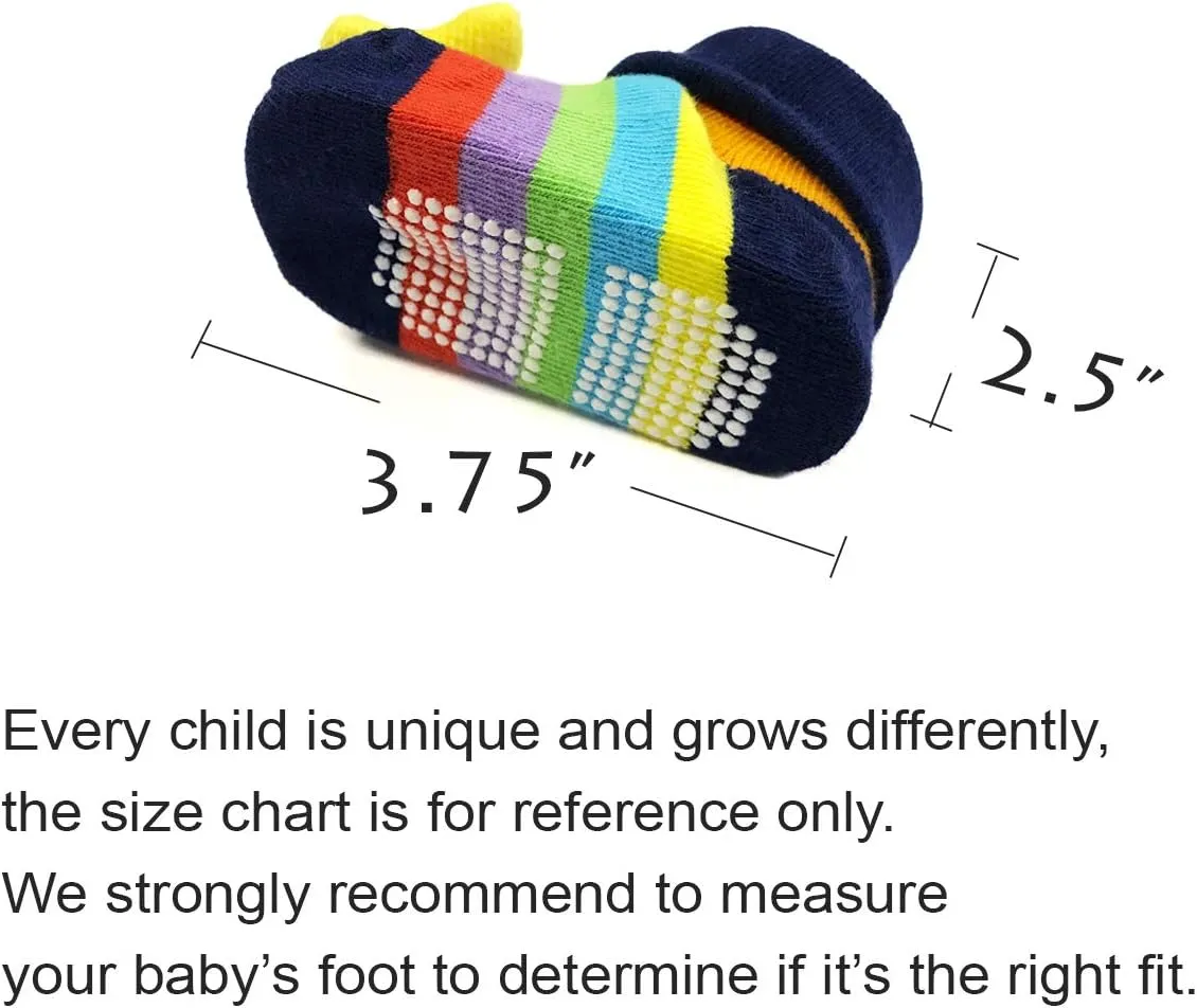 Wrapables® Cute 3D Cartoon Anti-Skid Baby Booties Sock Slipper Shoes (Set of 6)