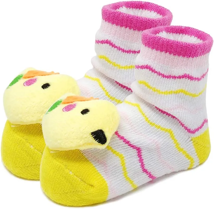 Wrapables® Cute 3D Cartoon Anti-Skid Baby Booties Sock Slipper Shoes (Set of 6)