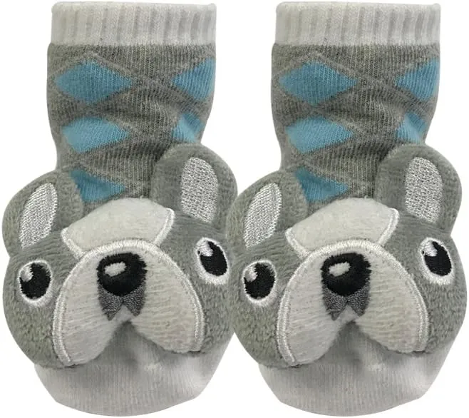 Wrapables® Cute 3D Cartoon Anti-Skid Baby Booties Sock Slipper Shoes (Set of 6)