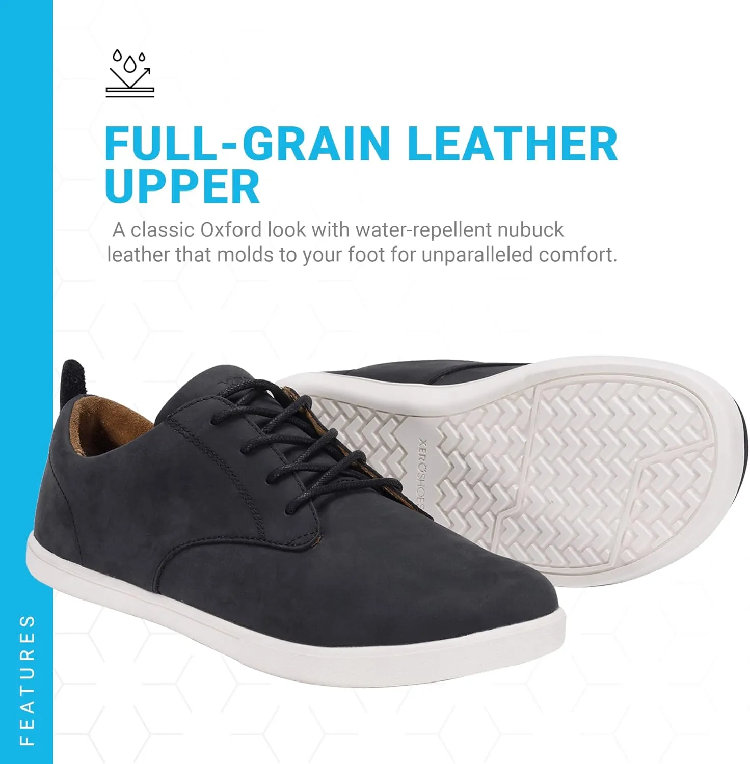 Xero Shoes Men's Glenn Leather Barefoot Dress Casual Shoe