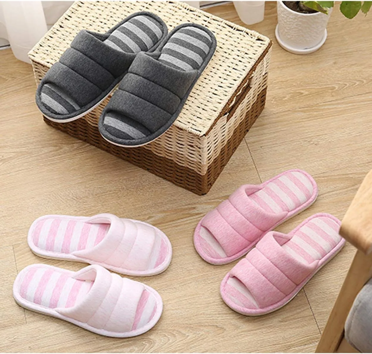 xsby Unisex Cute Soft Sole Indoor Bedroom Slippers Beautiful Comfort Four Season Slipper