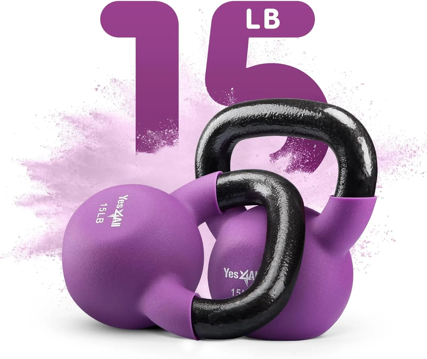 Yes4All Kettlebells 5lbs-65lbs & Kettlebell Sets Adjustable Weights, Kettlebell for Weight Training, Home Workout Equipment with Secure Grip for High Rep, Exercise Equipment
