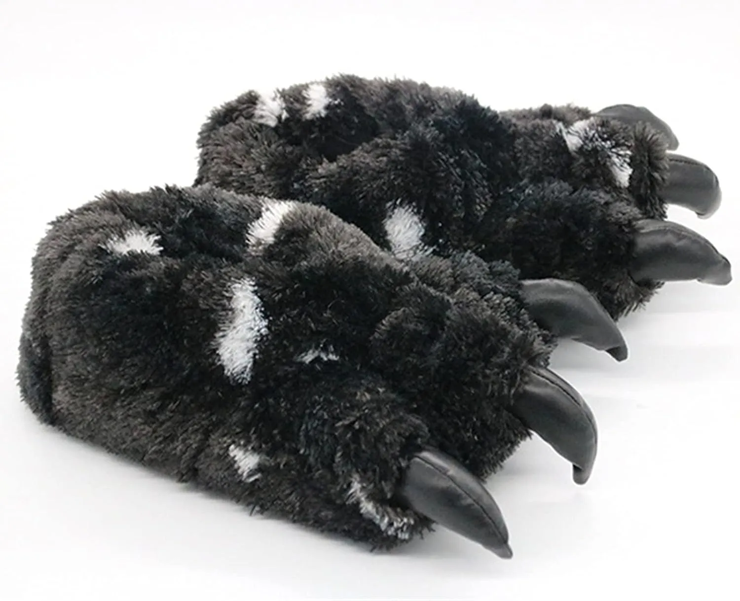 YESBOR Men Women Plush Bear Claw Shoes Fuzzy Halloween Animal House Slippers
