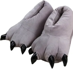 YUNZLAN Unisex Animal Paw Slipper for Men, Women, Boys, Girls, Winter Plush Home Slippers with Non-Slip Sole, Cosplay