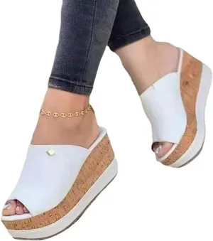 ZBYY Women's Wedge Sandals Open Toe Platform Flip Flops Slingback Fashion Summer Slip On Beach Outdoor Slippers