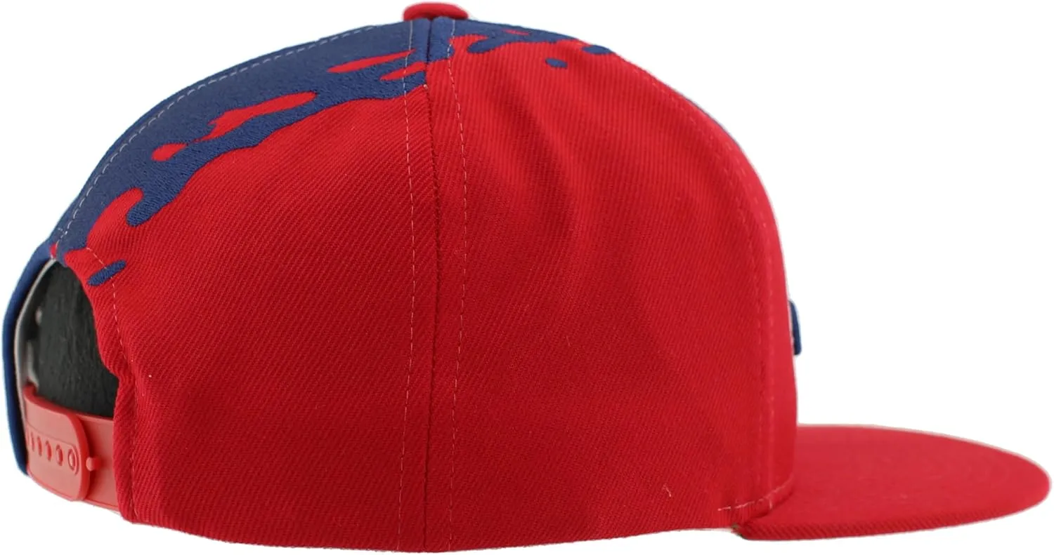 ZHATS NHL Officially Licensed Adjustable Snapback Hat Flat Bill Z11 Retro Paintbrush