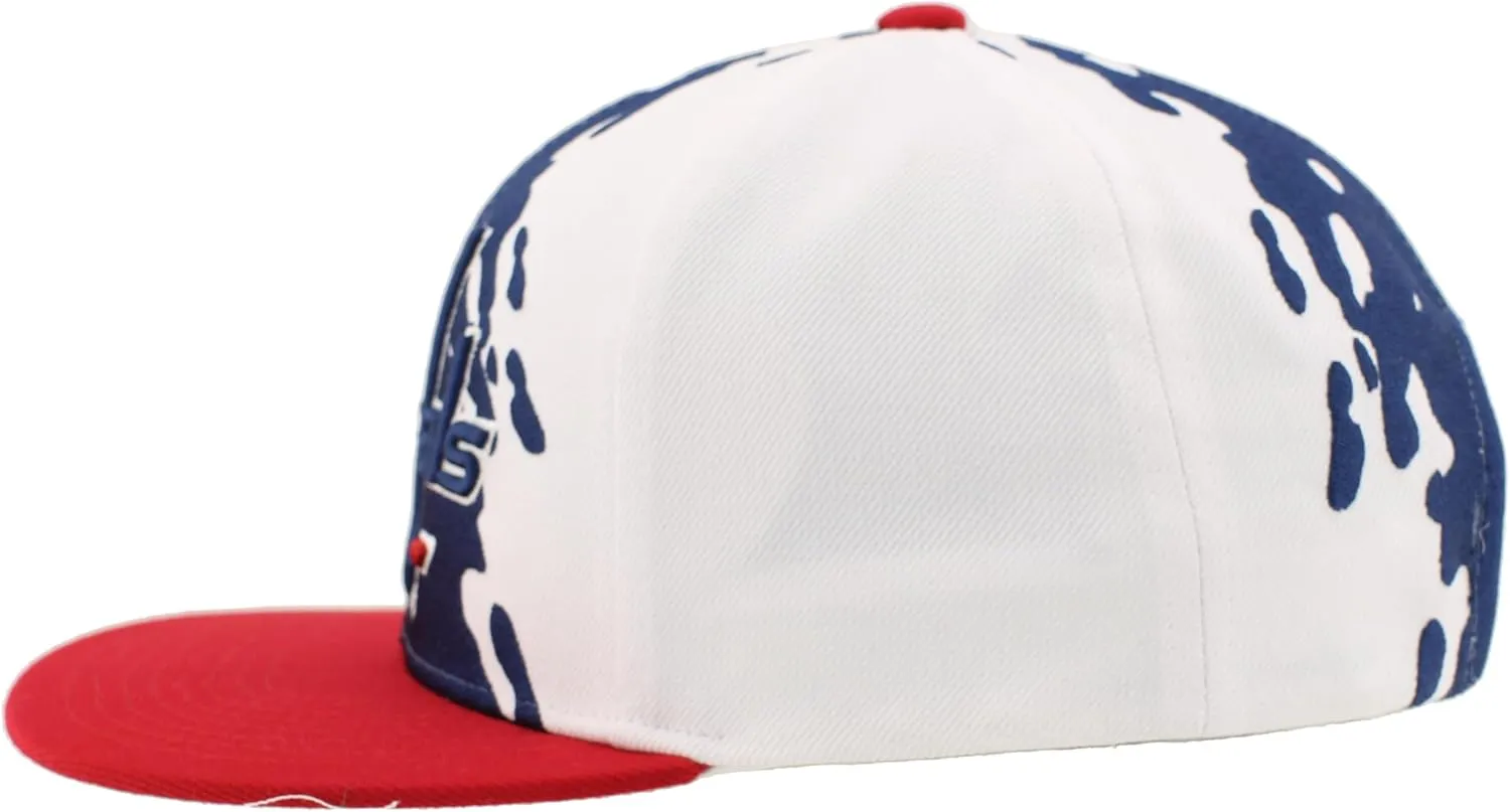 ZHATS NHL Officially Licensed Adjustable Snapback Hat Flat Bill Z11 Retro Paintbrush