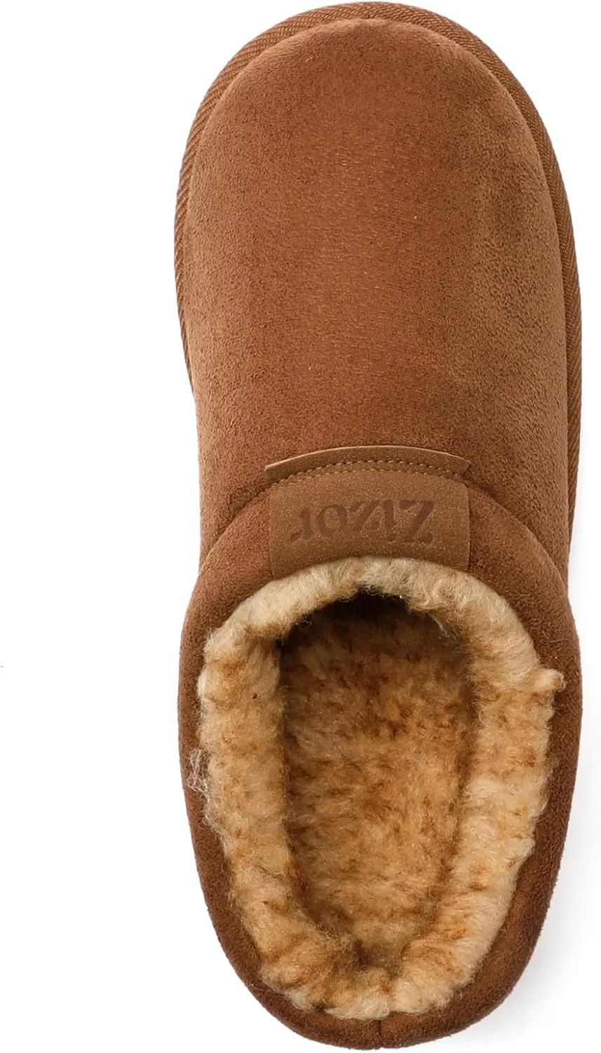Zizor Men’s Vallarta Plush Suede Clog Slippers