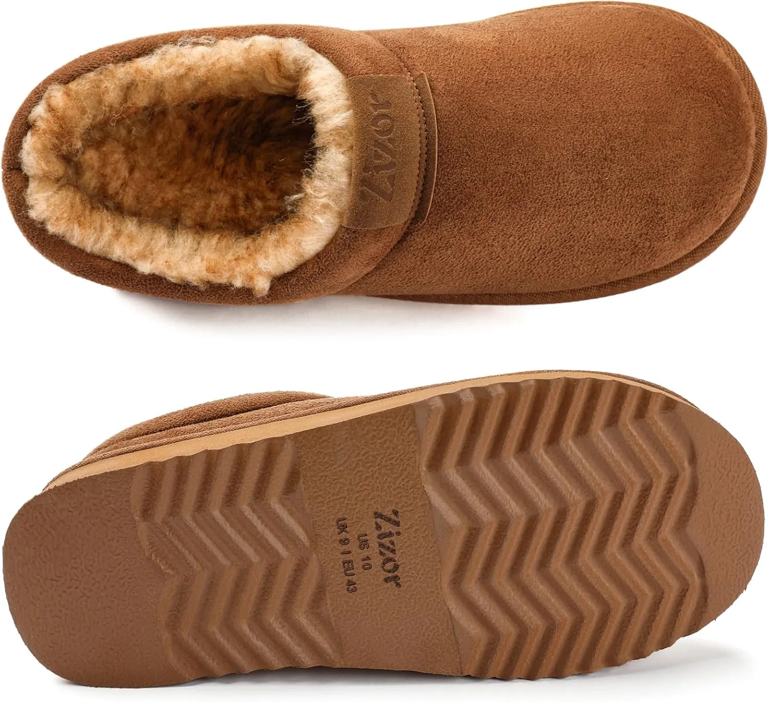 Zizor Men’s Vallarta Plush Suede Clog Slippers