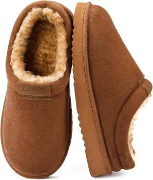 Zizor Men’s Vallarta Plush Suede Clog Slippers